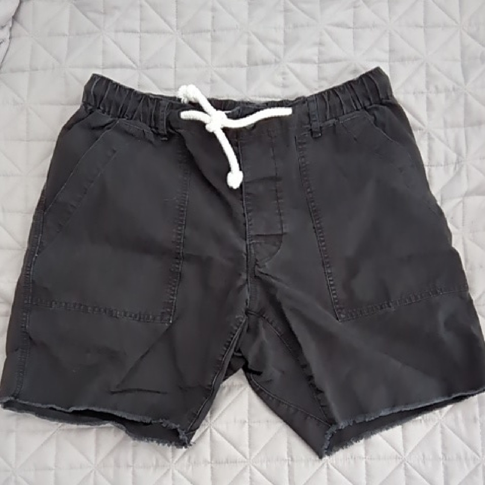 Black Casual Shorts with Drawstring